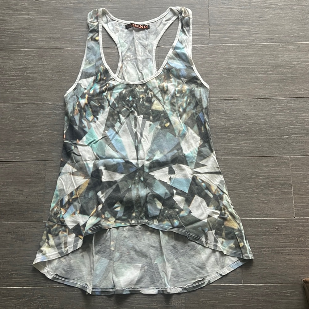 Trash and Luxury fashion top with diamond art